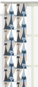 Panelgardin Blå Arvidssons Textil Kitty 2-Pack