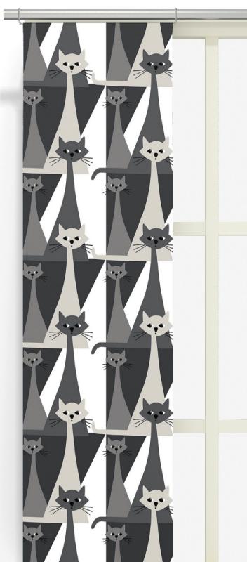 Panelgardin Grå Arvidssons Textil Kitty 2-Pack at lavanille