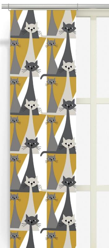 Panelgardin Gul Arvidssons Textil Kitty 2-Pack at lavanille