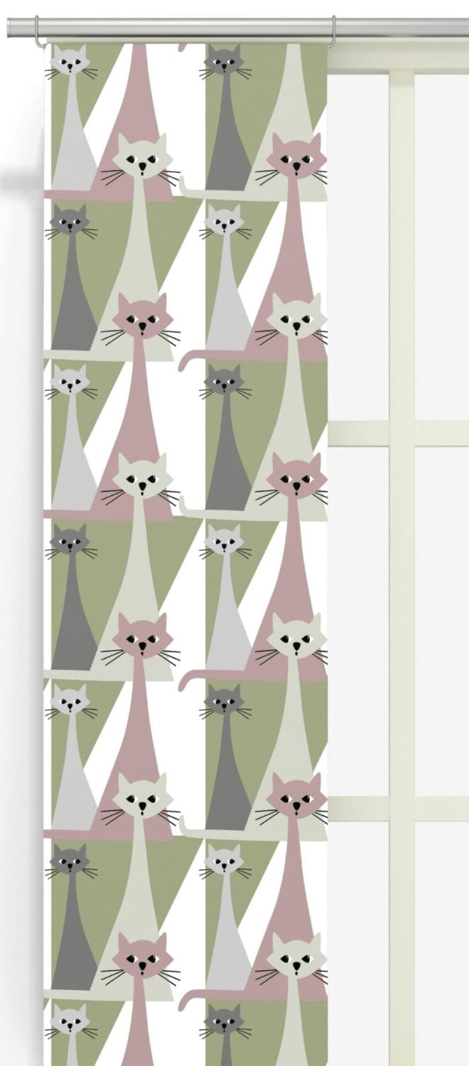 Arvidssons Textil Kitty Panelgardin Rosa 2-Pack
