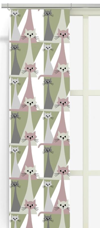 Panelgardin Rosa Arvidssons Textil Kitty 2-Pack at lavanille