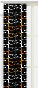 Arvidssons Textil Kiwi Panelgardin Svart 2-Pack