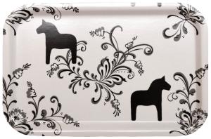 Arvidssons Textil Kurbits Bricka Vit/Svart