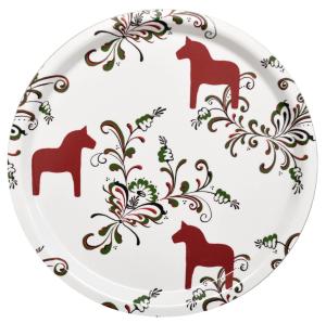 Arvidssons Textil Kurbits Rund Bricka Röd