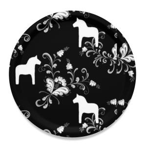 Arvidssons Textil Kurbits Rund Bricka Svart