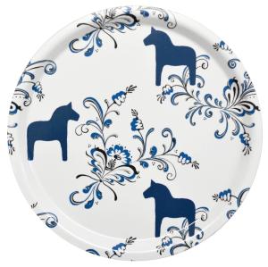 Arvidssons Textil Kurbits Rund Bricka Blå