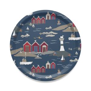 Arvidssons Textil Kust Rund Bricka Blå