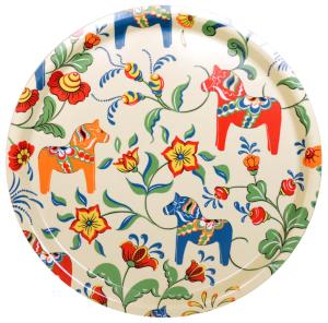 Arvidssons Textil Leksand Bricka Rund Beige 31cm