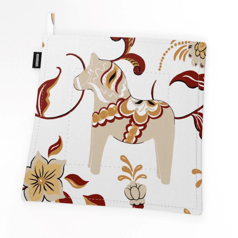 Arvidssons Textil Leksand Grytlapp Vinröd at lavanille