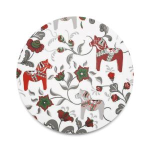 Arvidssons Textil Leksand Grytunderlägg Offwhite/Röd 21cm