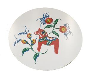 Arvidssons Textil Leksand Grytunderlägg Röd/Blå 21cm