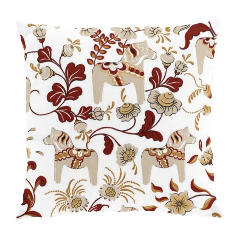 Arvidssons Textil Leksand Kuddfodral Vinröd 47x47cm at lavanille