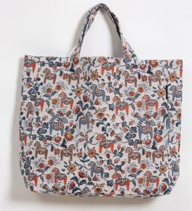 Arvidssons Textil Leksand Mini Jacquard Tygkasse Blå