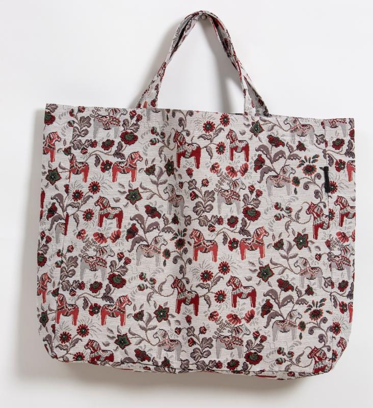 Arvidssons Textil Leksand Mini Jacquard Tygkasse Röd at lavanille