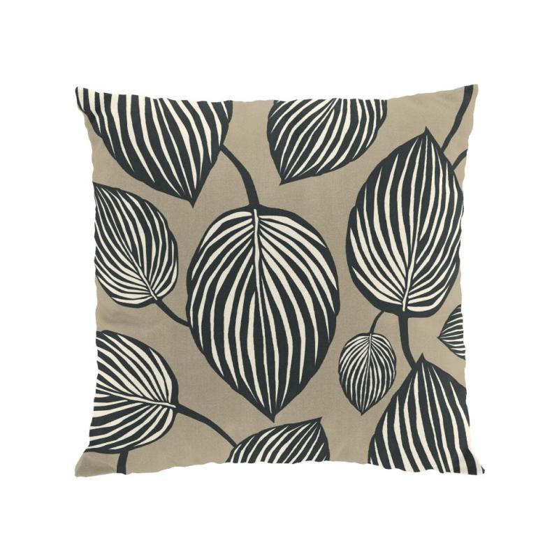 Arvidssons Textil Lyckans Blad Kuddfodral Grå 47x47cm at lavanille