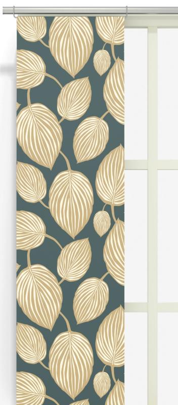 Panelgardin Arvidssons Textil Lyckans Blad Turkos 43x240cm 2-Pack at lavanille