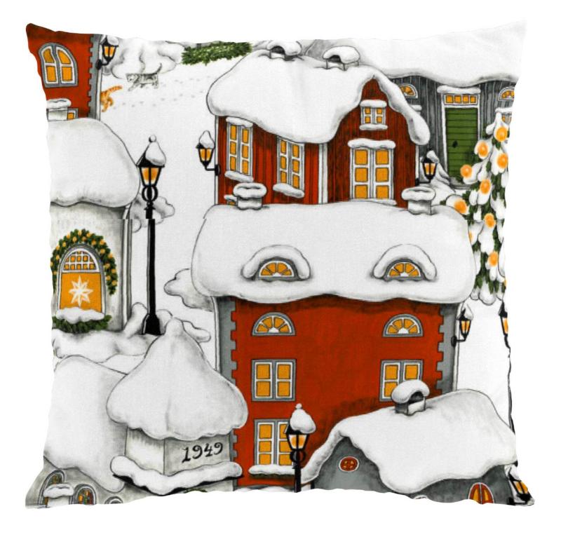 Arvidssons Textil Lyckeby Kuddfodral Röd 43x43cm at lavanille