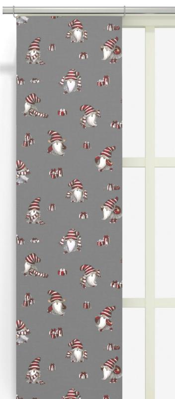 Panelgardin Arvidssons Textil Nisses Luva Grå 43x240cm 2-Pack at lavanille