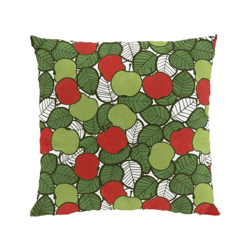 Arvidssons Textil Päppel Kuddfodral Grön/Röd 47x47cm at lavanille