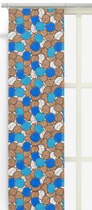 Panelgardin Blå/Brun Arvidssons Textil Päppel 2-Pack