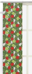 Panelgardin Grön/Röd Arvidssons Textil Päppel 2-Pack