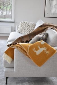 Arvidssons Textil Pläd Fjällvandring Gul 130x170cm