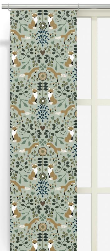 Panelgardin Grön Arvidssons Textil Rävstigen 2-Pack at lavanille