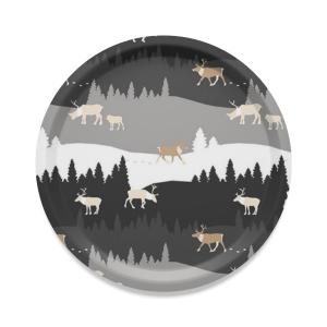 Arvidssons Textil Renland Rund Bricka Grå