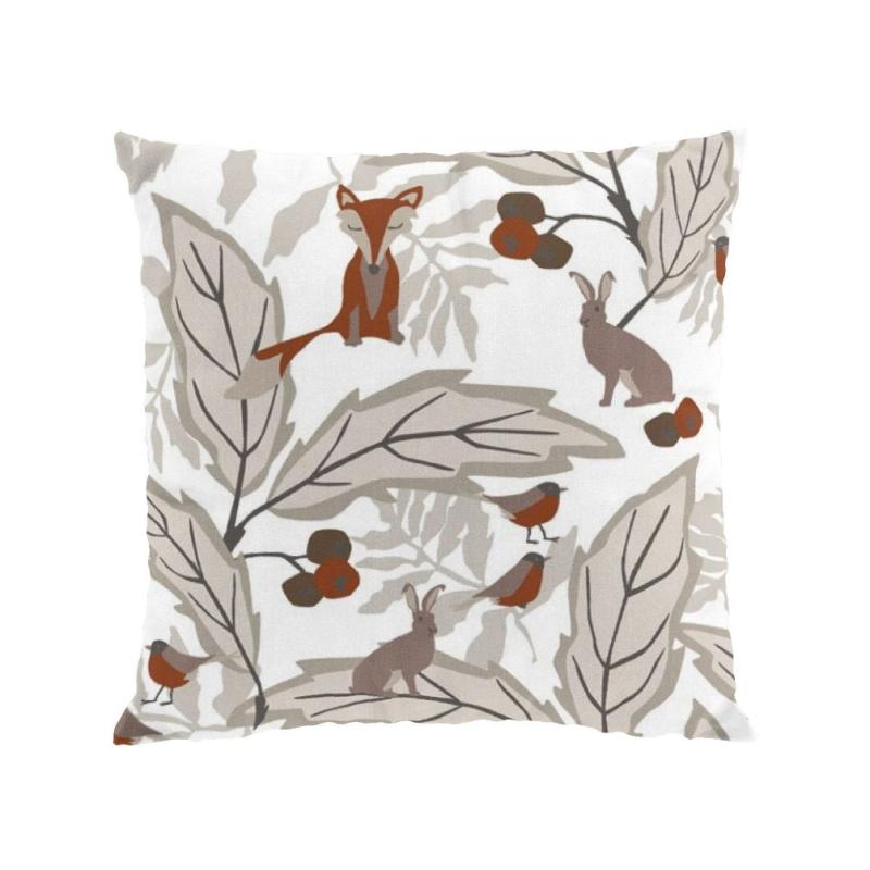 Arvidssons Textil Skogens Vänner Kuddfodral Beige/Rost at lavanille