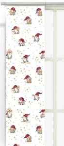 Panelgardin Offwhite/Röd Arvidssons Textil Stjärnglans 2-Pack