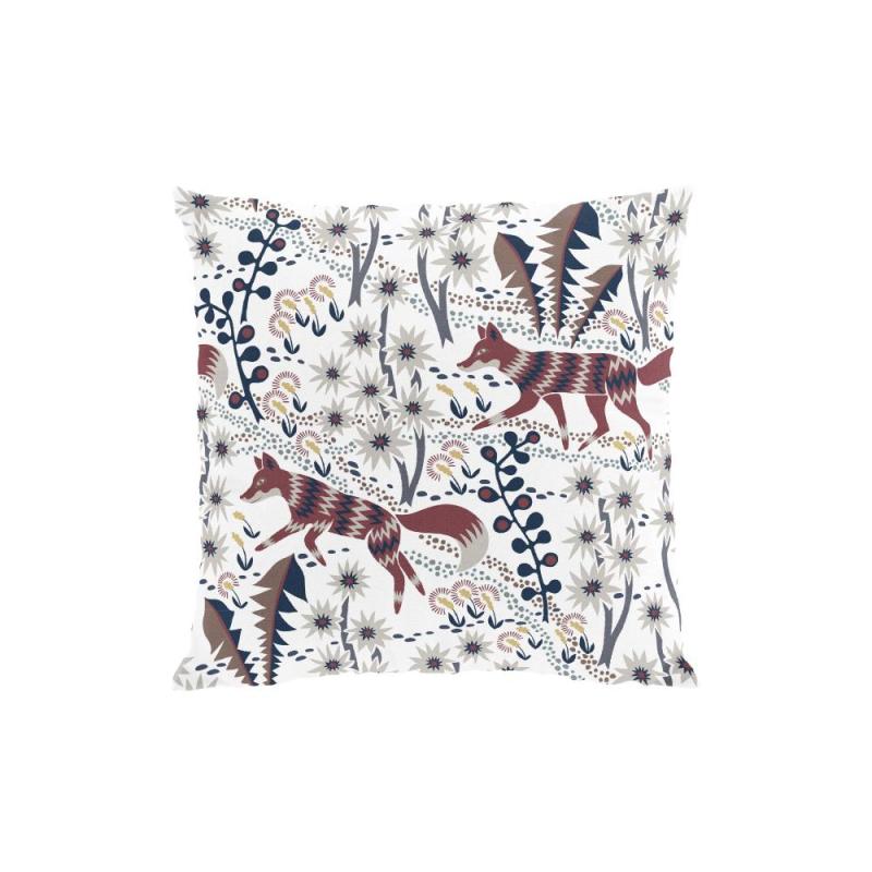 Arvidssons Textil Stjärnspeja Kuddfodral Beige/Röd 47x47cm at lavanille