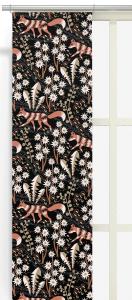 Panelgardin Svart/Rost Arvidssons Textil Stjärnspeja 2-Pack