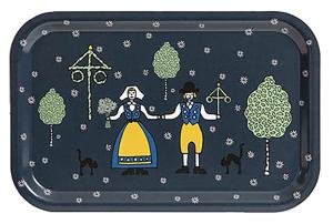 Arvidssons Textil Sverige Bricka Blå 33x21cm