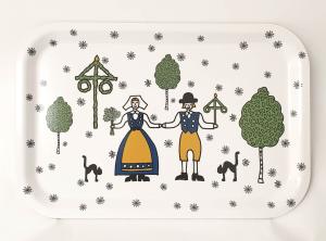 Arvidssons Textil Sverige Bricka Vit 33x21cm