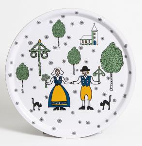 Arvidssons Textil Sverige Rund Bricka Vit 31cm