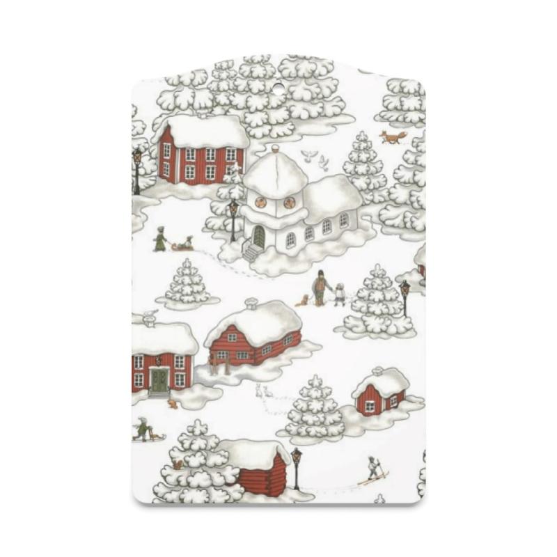 Arvidssons Textil Timmerbyn Serveringsbräda Offwhite/Röd at lavanille