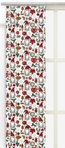 Panelgardin Offwhite/Röd Arvidssons Textil Tomteskogen 2-Pack
