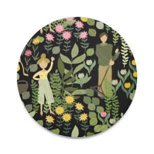 Arvidssons Textil Trädgård Grytunderlägg Svart/Grön