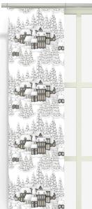 Arvidssons Textil Vinterbyn Panelgardin 2-Pack Offwhite/Grå