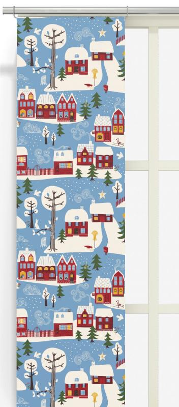 Panelgardin Arvidssons Textil Vintertid Ljusblå 43x240cm 2-Pack at lavanille