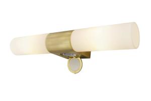 Badrumslampa Vägglampa Mässing/Opalvit Dubbel Aneta Cosenza