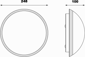Badrumslampa Plafond Krom/Opalvit Aneta Lighting Siracusa 28,4cm