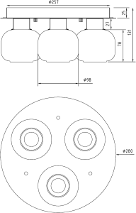 Badrumslampa Plafond Krom/Vit Aneta Lighting Messina
