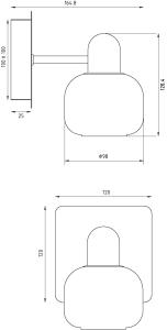 Badrumslampa Vägg Krom/Opalvit Aneta Messina