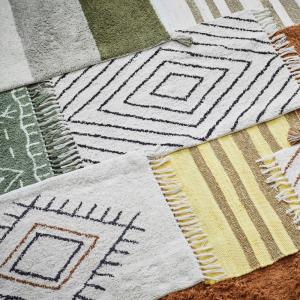 Badrumsmatta Offwhite/Grå/Dijon Madam Stoltz 60x90cm