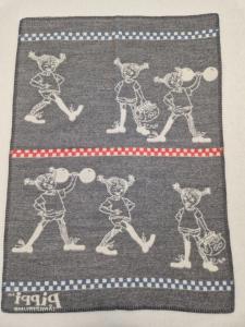 Barnfilt Arvidssons Textil Pippi Merinoull Grå 70x90cm
