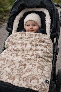 Barnfilt Ull Arvidssons Textil Leksand Beige 65x95cm