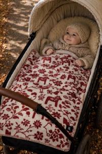 Barnfilt Ull Arvidssons Textil Leksand Röd 65x95cm