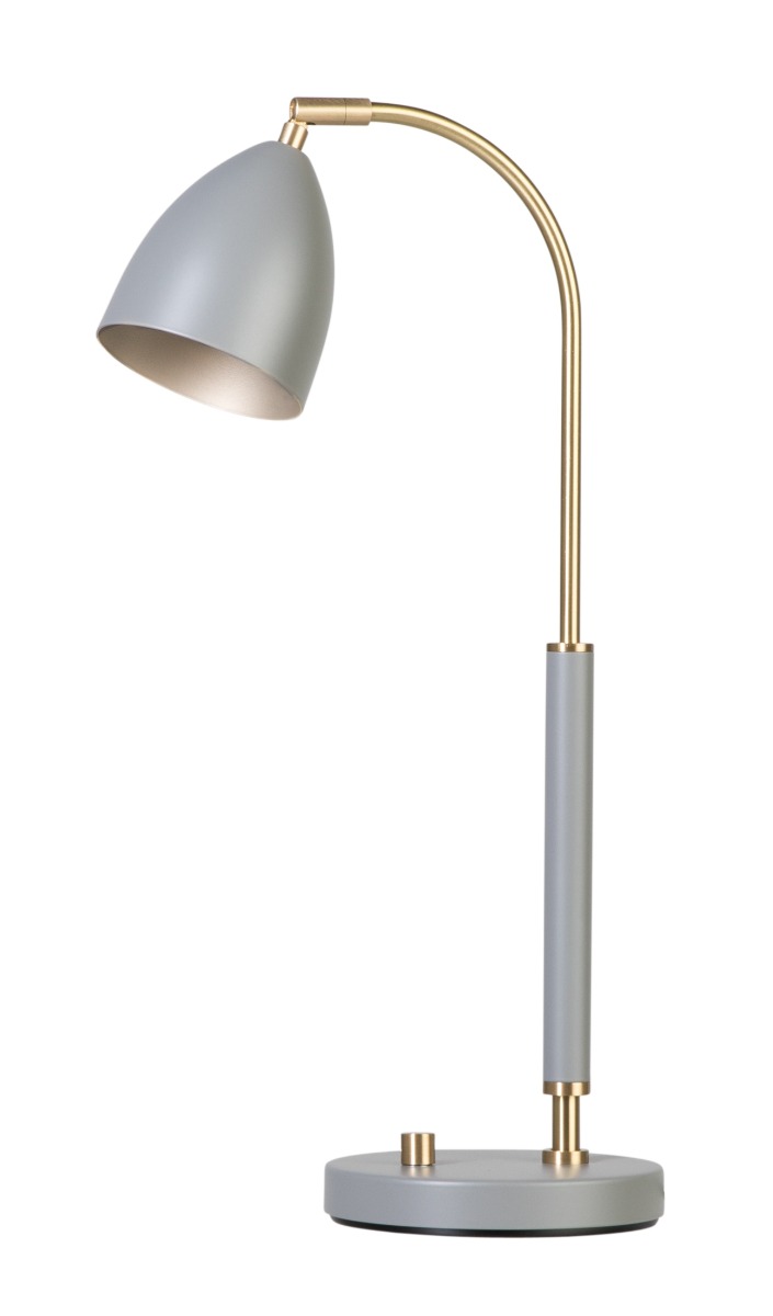 Belid Deluxe Bordslampa Varmgrå/Mässing