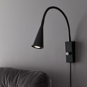 Vägglampa Svart Dimbar Belid Ledro 26,4cm